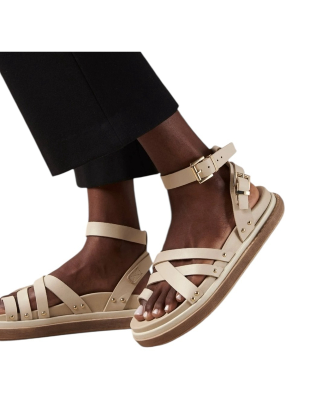 New ALOHAS Leather Gladiator Platform Sandals Shoes Size 41 US 10 Anthropologie